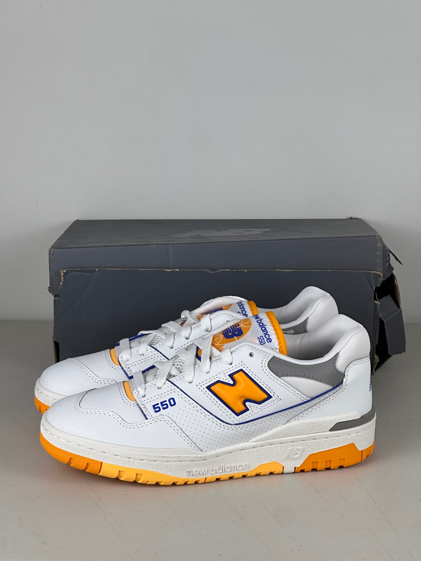 New Balance 550 White Vibrant Orange