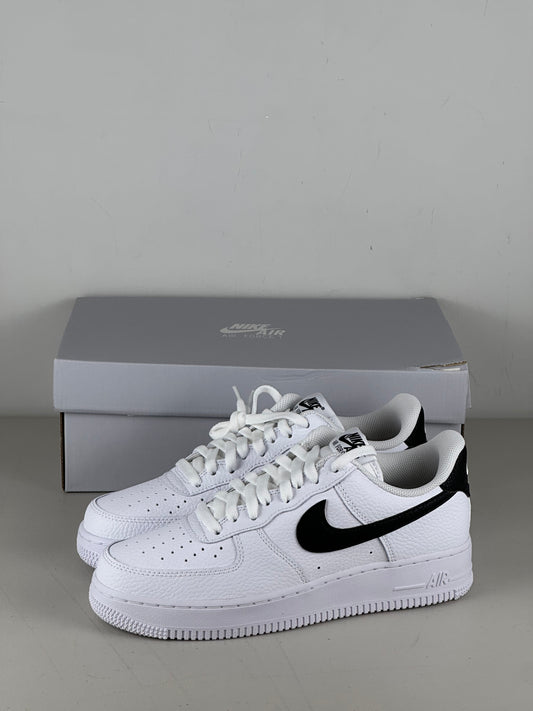 Nike Air Force 1 Low '07 White Black Pebbled Leather