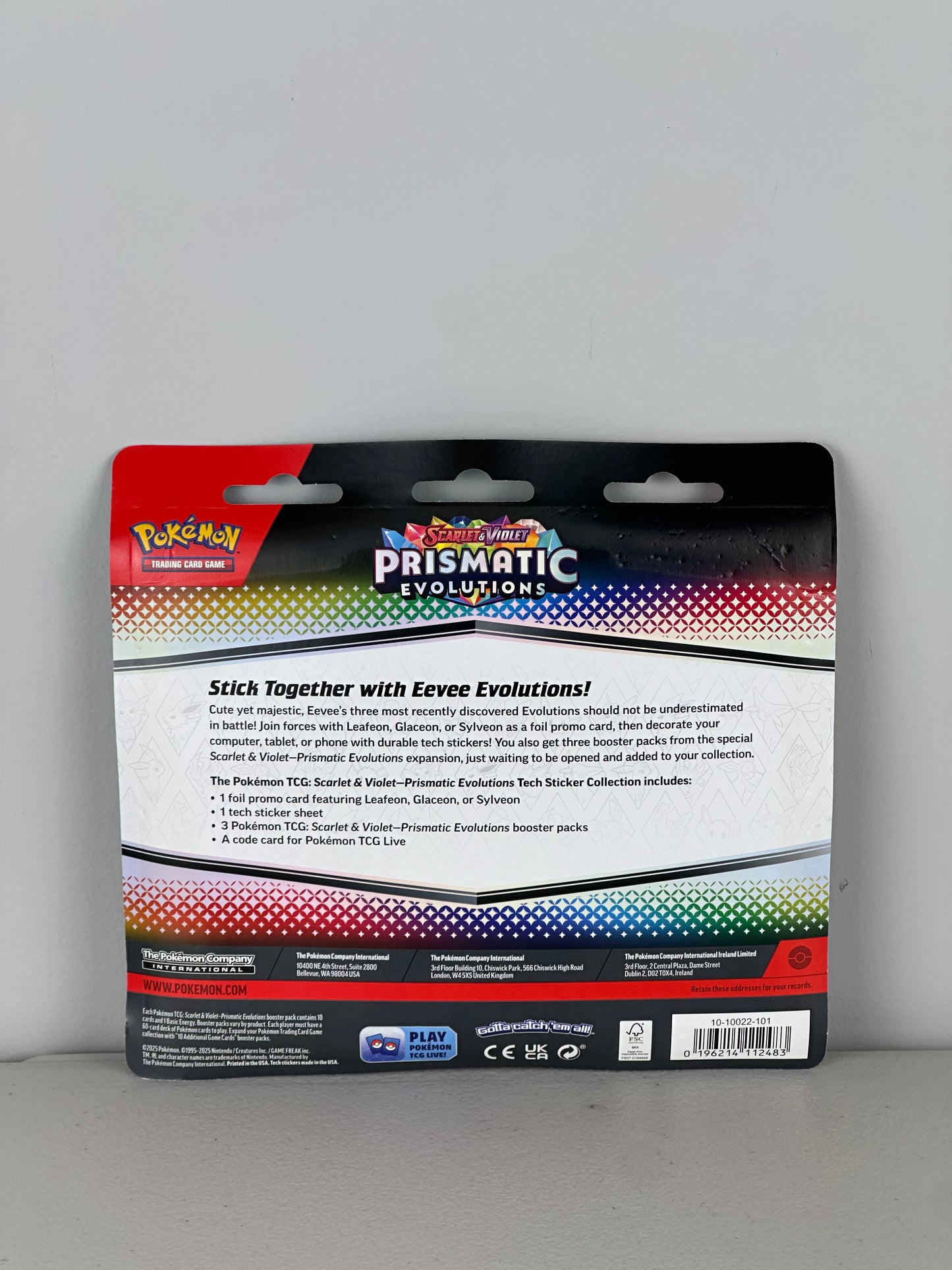 Pokémon Prismatic Evolutions Tech Sticker Collection - Leafeon