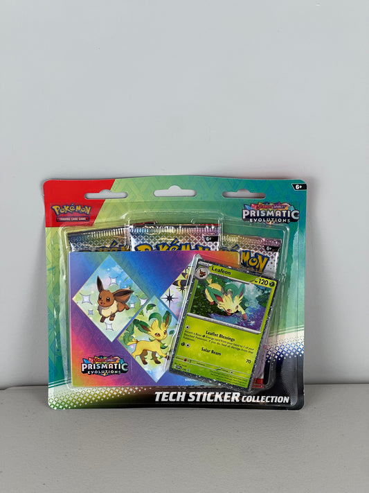 Pokémon Prismatic Evolutions Tech Sticker Collection - Leafeon