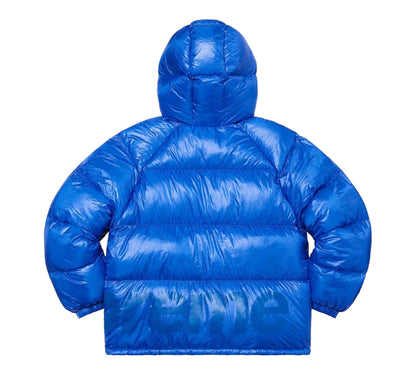 Supreme Hooded Down Jacket Fluorescent Blue