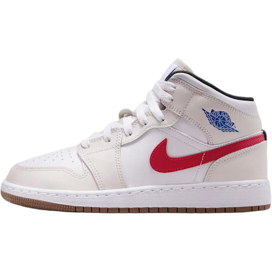 Jordan-Air-Jordan-1-Support-Mid-top-Basketball-Shoes-White-Unisex