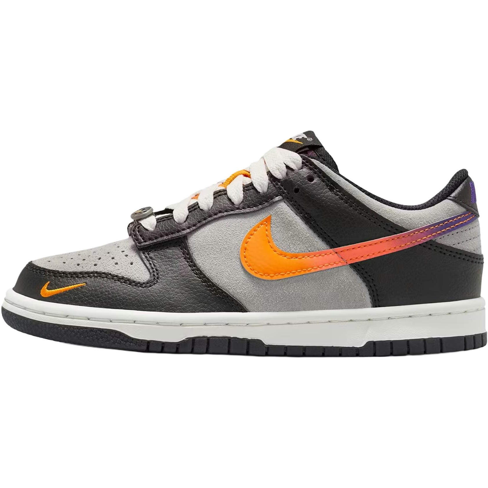 Nike-Dunk-Low-Medium-Grey-Black-Orange-Peel-GS